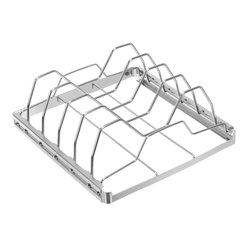 Stainless Steel Folding BBQ Rib Rack/Roasting Stand, Holds 4 Full Racks of Ribs K4496