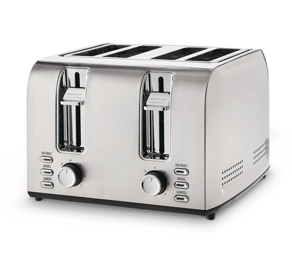 Stainless Steel Toaster with 3 Settings, 4-Slice R4326