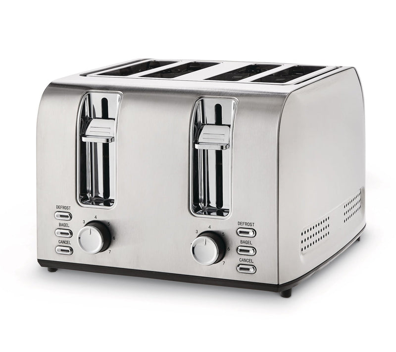 Stainless Steel Toaster with 3 Settings, 4-Slice R4326