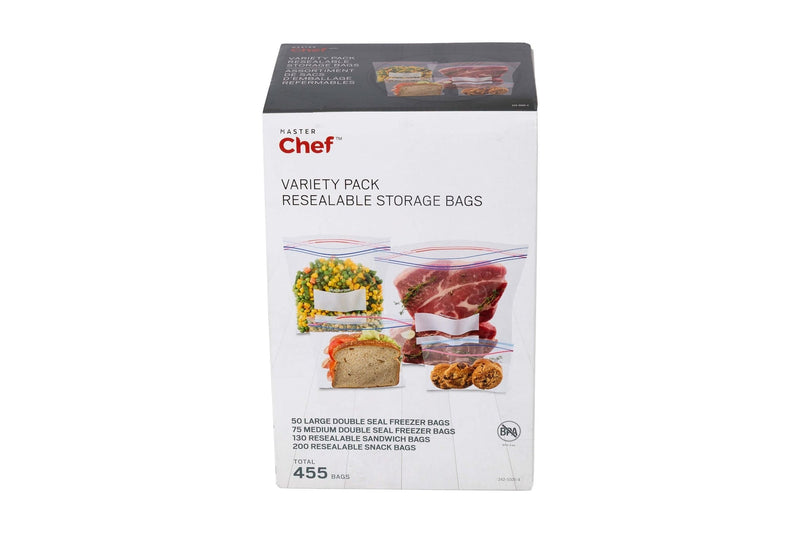 Zipper Food Storage Bag Variety Pack, 455-pk D6350