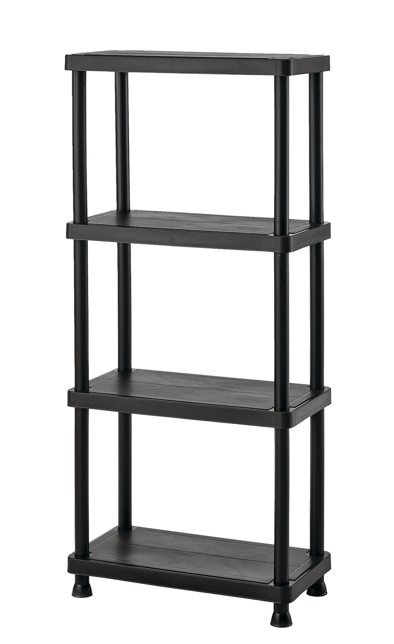 4-Shelf Resin/ Plastic Storage Rack/ Shelving Unit, 23 x 12 x 52-in T6587