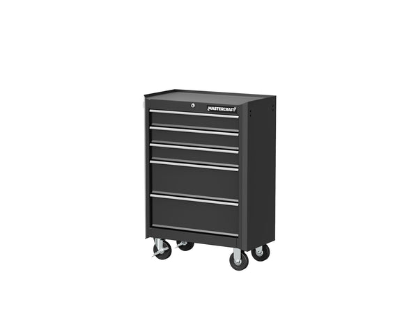 5-Drawer Tool Storage Cabinet, Black, 24-in V7992