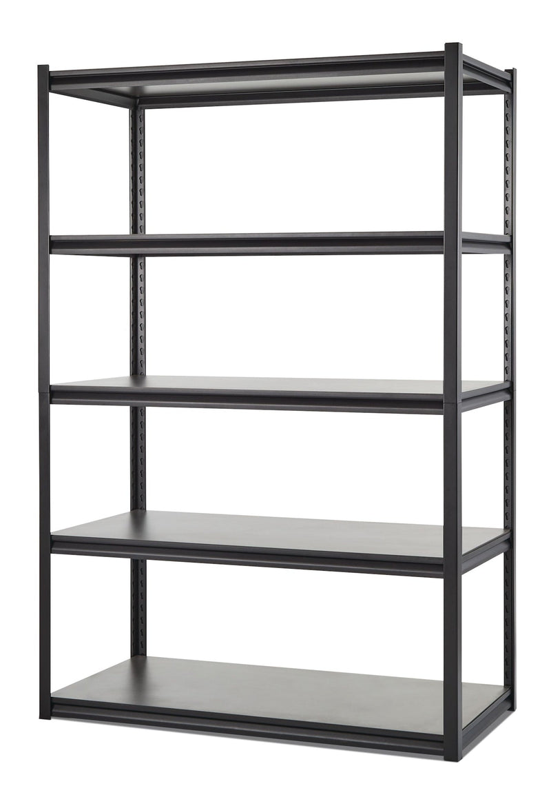 Adjustable 5-Shelf Steel Metal & Wood Storage Rack/Shelving Unit, 48 x 24 x 72-in H0342
