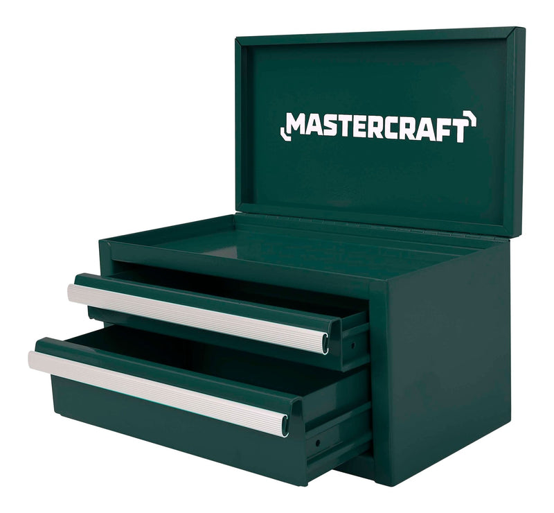 Miniature 2-Drawer Green Steel Toolbox O2589