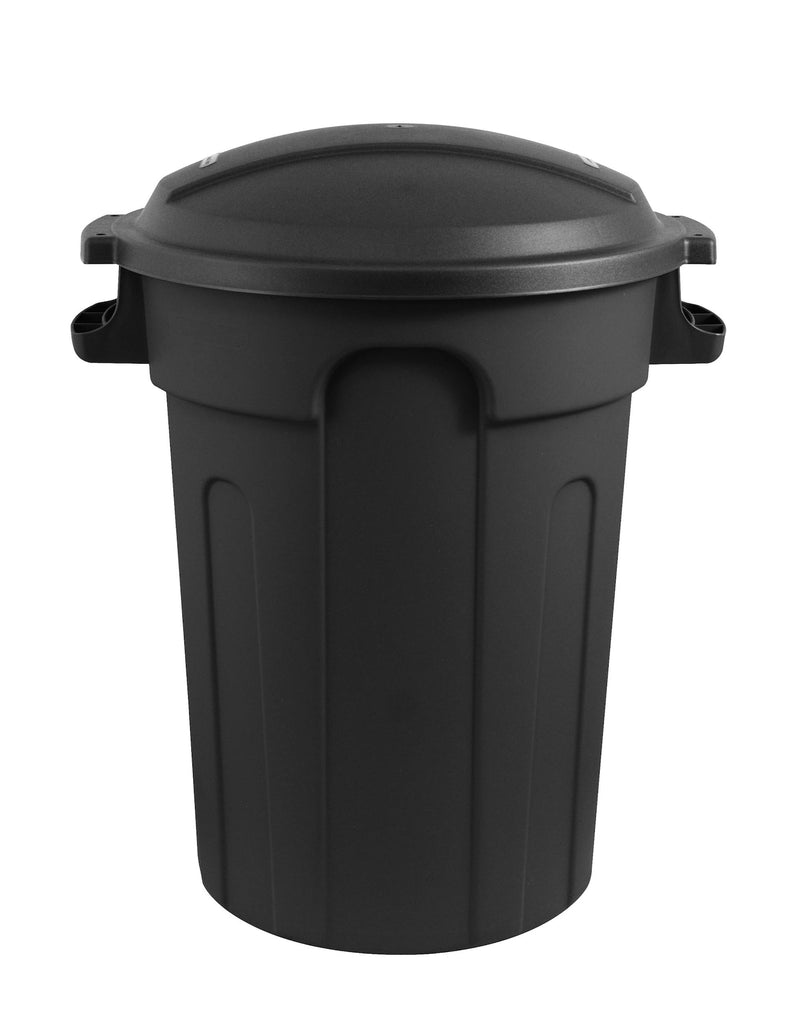 Plastic Circular Garbage Can, Black, 80-L B6072