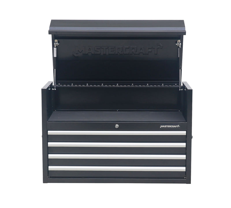 Powder-Coated Steel Tool Chest with Liners, Black, 36-in A9054