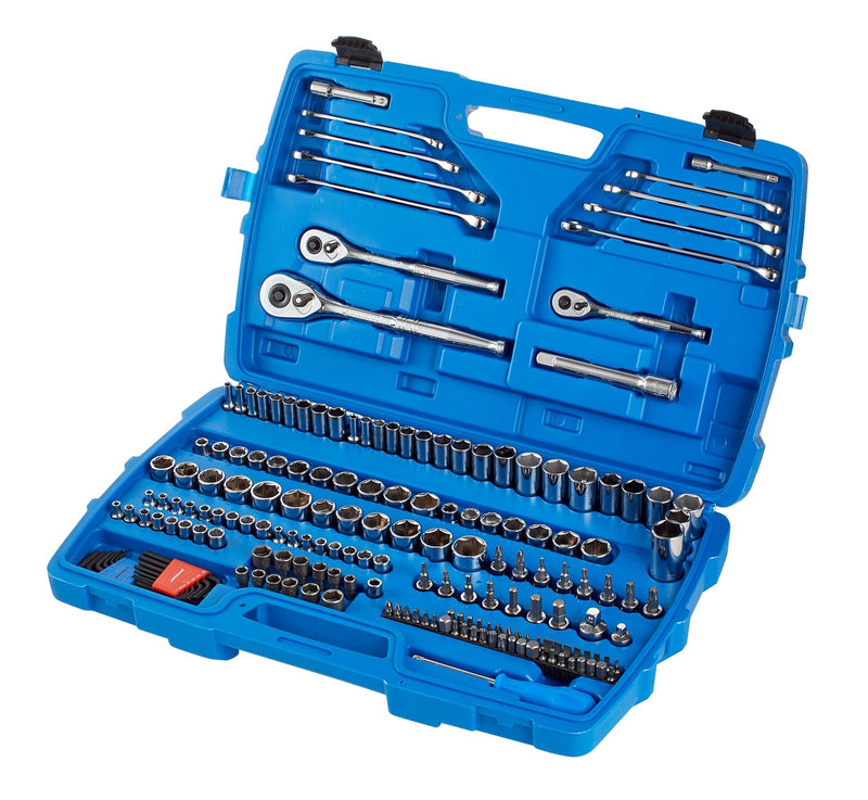 Socket Set, 184-pc, SAE / Metric, CRV, Nickel-Chrome Plating R1397