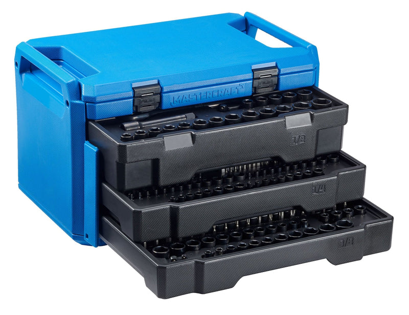 Socket Set, SAE/Metric, CRV, Black Steel Finish, 260-pc C6569