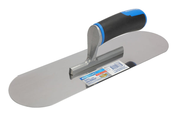 Steel Curved Pool Trowel with Comfort Grip For Masonry & Concrete Work, 4 x 14-in B9987