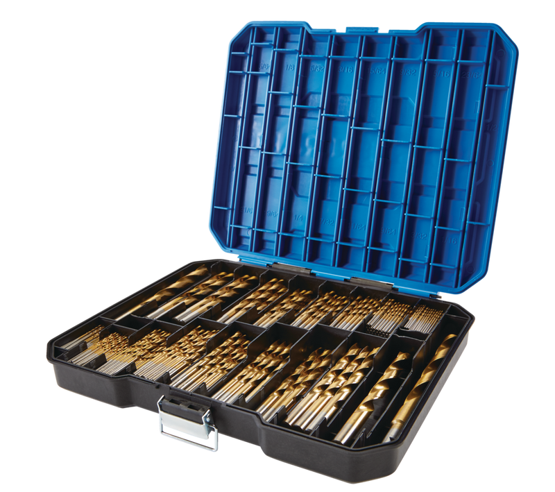 Titanium Drill Bit Set for Wood, Metal, Plastic, 230-pc G4455