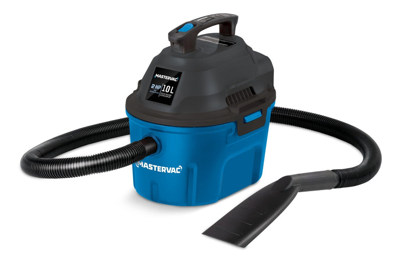 Mastervac AA255 2.0 Peak HP Wet/Dry Shop Vacuum with Hose and Accessories, 10-L Q4044