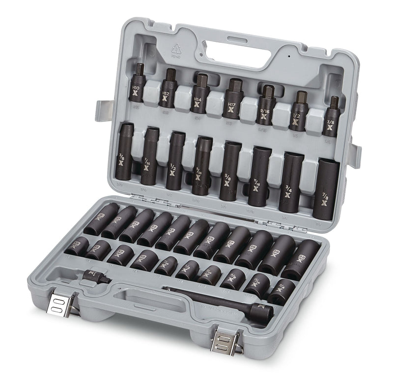 1/2-in Drive Professional Grade Impact Socket Set, 38-pc, CRMO Y5530