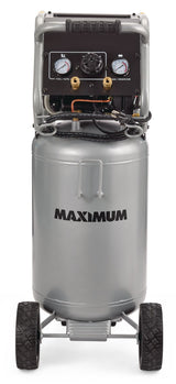 15-Gallon Oil-Free Quiet Portable Vertical Air Compressor with Top Tray