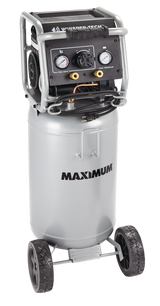 15-Gallon Oil-Free Quiet Portable Vertical Air Compressor with Top Tray