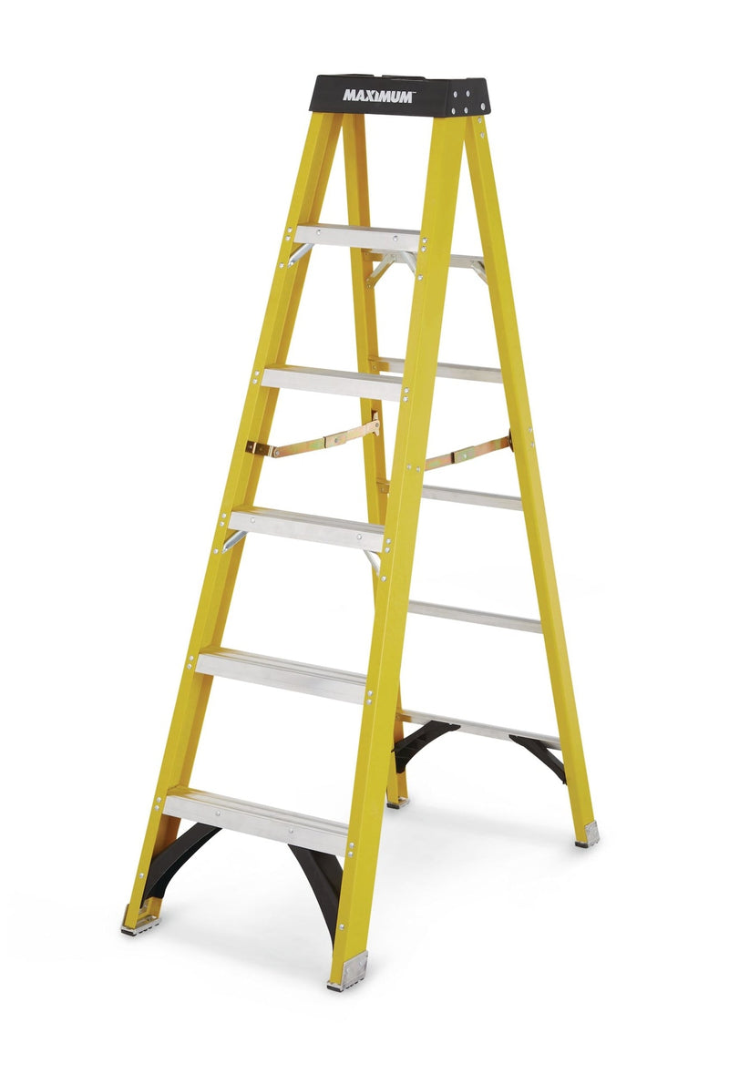 Grade 1A Fibreglass Step Ladder, 300-lb 6-ft I6949