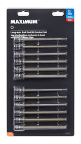 Long-Arm Ball End Bit Socket Set, 3/8-in, 12-pc