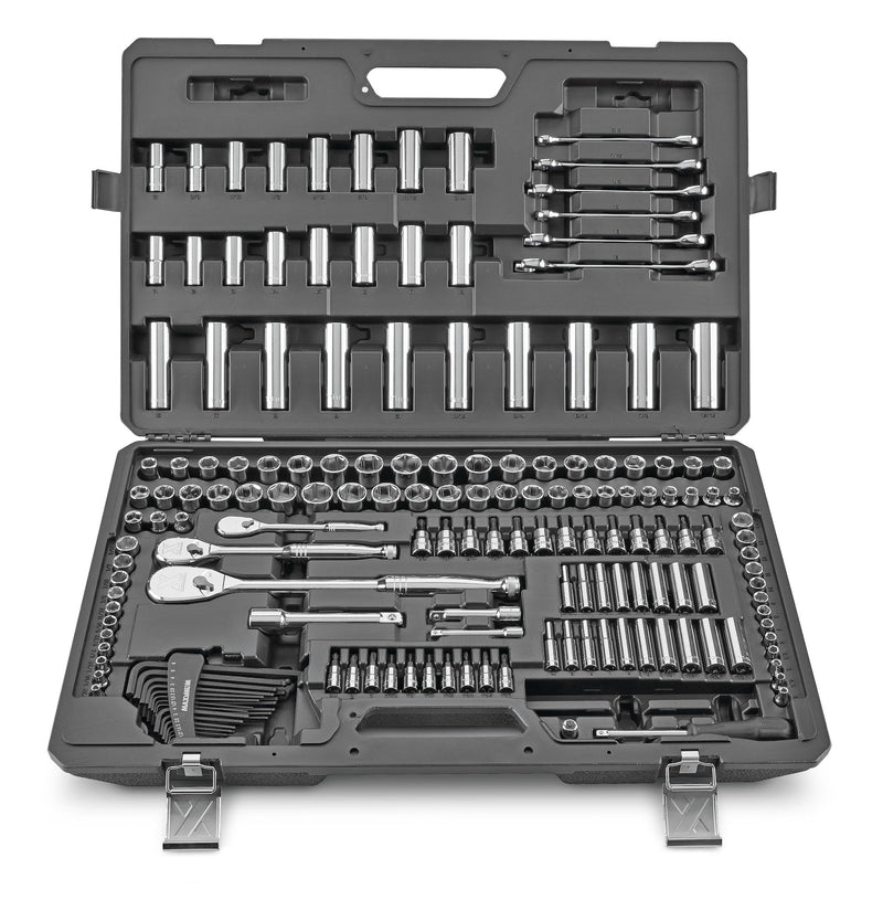 Professional Grade Socket Set, 224-pc, CRV, Nickel-Chrome Plating H4722