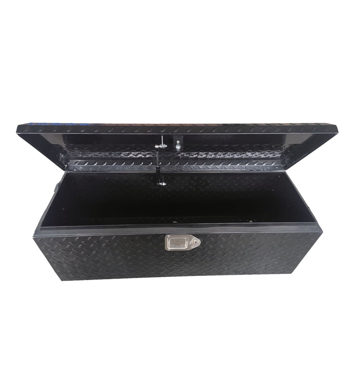 Truck Chest Box with Portable Tool Box, Black, 35.5-in