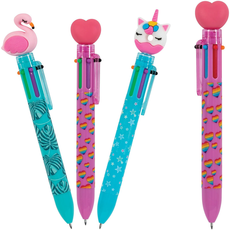Pen With Fun Toppers, Assorted Colours Y9749