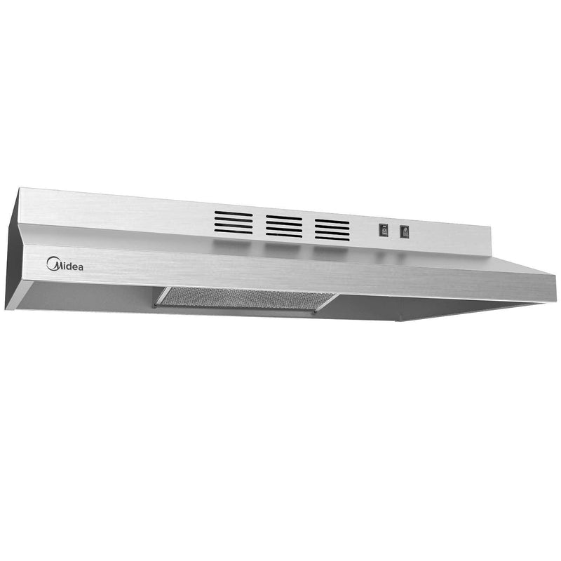 Basic 200 CFM Under the Cabinet Kitchen Exhaust Fan Range Hood, Stainless Steel, 30-in W2128