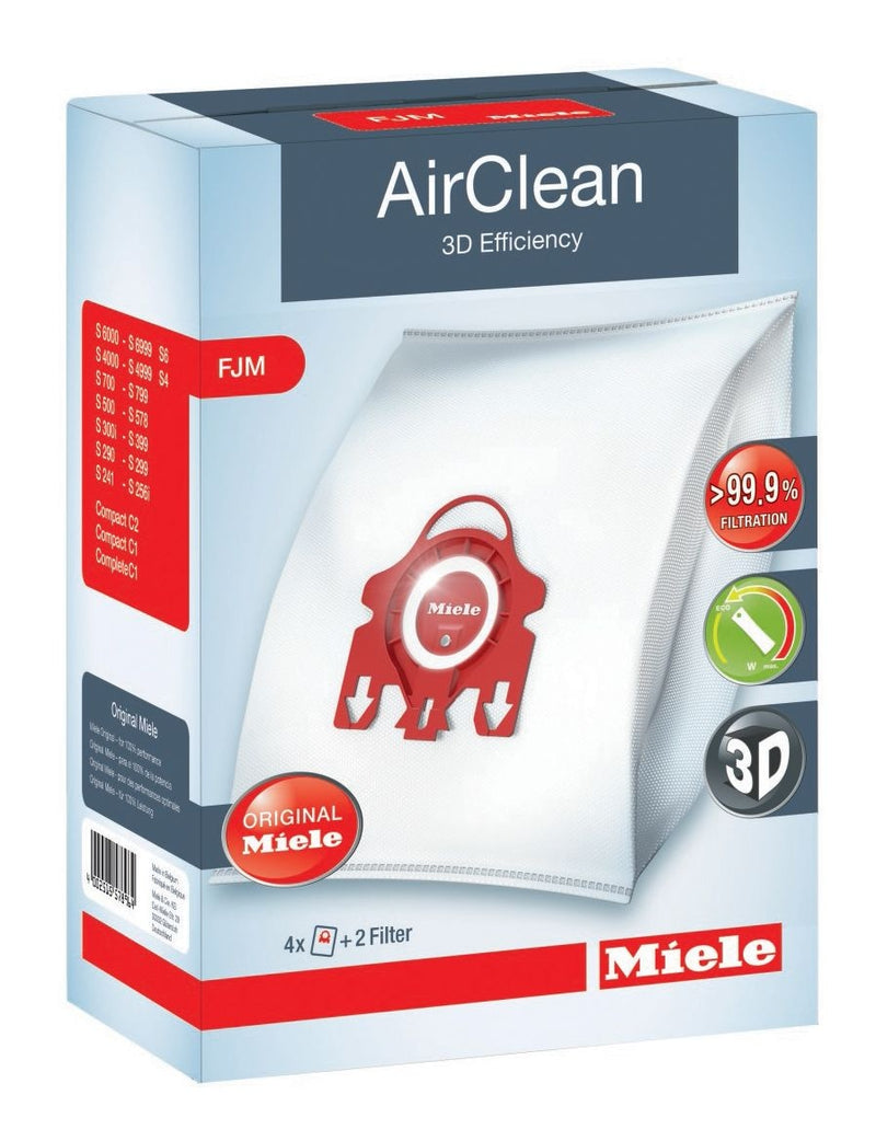 Miele AirClean 3D FJM Dust Bags, 4-pk L8971