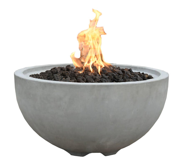 Nantucket Round Propane-Fueled Fire Bowl with Lava Rock & Canvas Cover, 40,000 BTUs, 14-in J9300