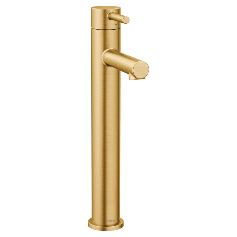 Align Single Handle High Arc Vessel Single Hole Bathroom Sink Faucet, WaterSense Certified, Brushed Gold F5258