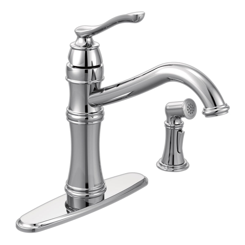 Belfield Single Handle High Arc Kitchen Faucet with Side Sprayer, Chrome E0712