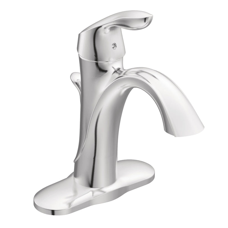 Eva Single Handle High Arc Single Hole Bathroom Sink Faucet, WaterSense Certified, Chrome J6916
