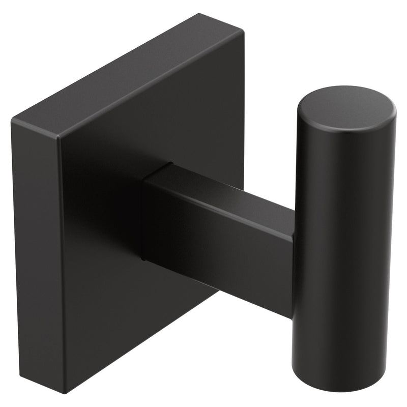 Triva Single Robe Hook, Matte Black S2411