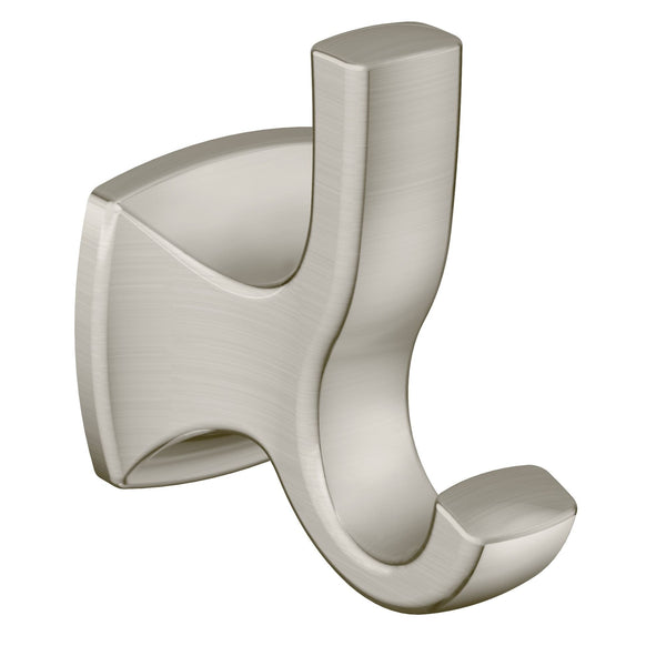 Voss Double Robe Hook, Brushed Nickel T1103