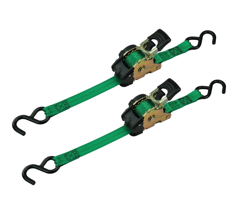 1,200-lb Retractable Ratchet Tie Down Straps, 1-in x 10-ft (2.54 cm x 3 m), 2-pk H3521