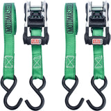 1,500-lb Ratchet Tie Down Straps, with Padded Handle, 1-in x 10-ft, 2-pk