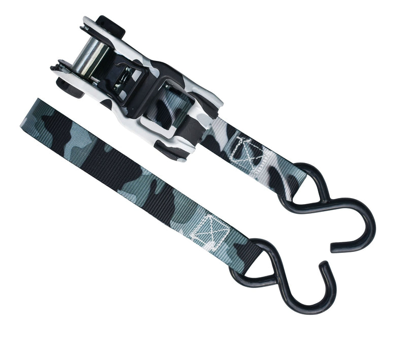 1,500-lb Snow Camo Ratchet Tie Down, 1-in x 10-ft, 2-pk G8022