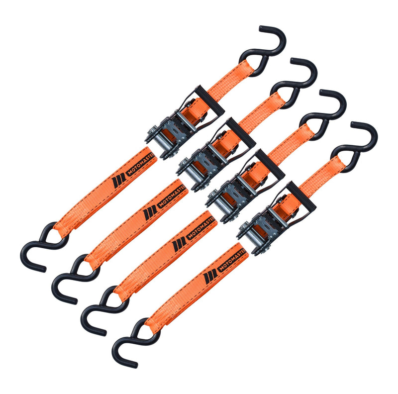 3,000-lb Heavy Duty Ratchet Tie Down Strap, Non-Padded, 1-in x 10-ft, 4-pk U3708