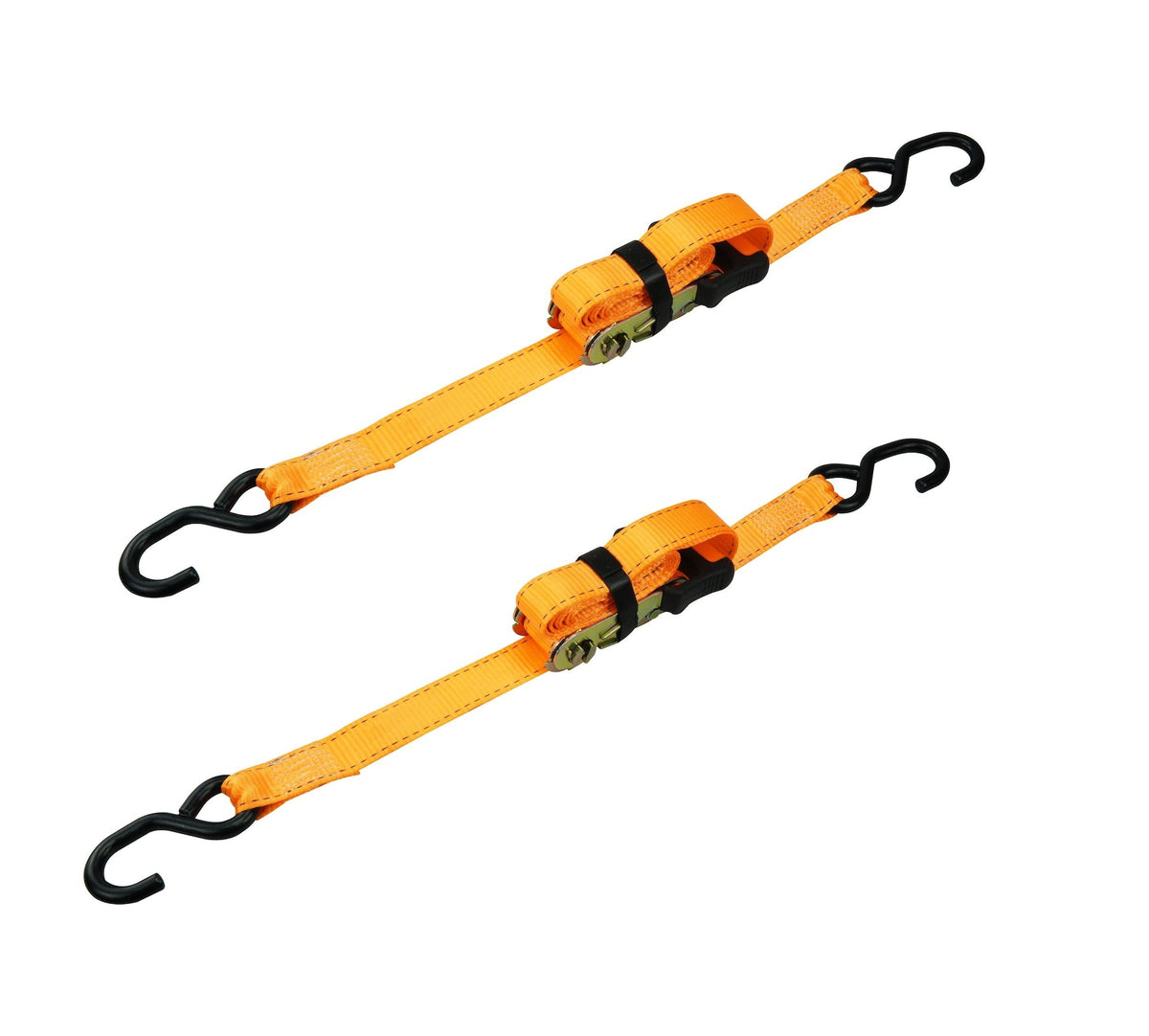 3,000-lb Heavy-Duty Sliding Ratchet Tie Down Straps, 1.25-in x 8-ft, 2-pk