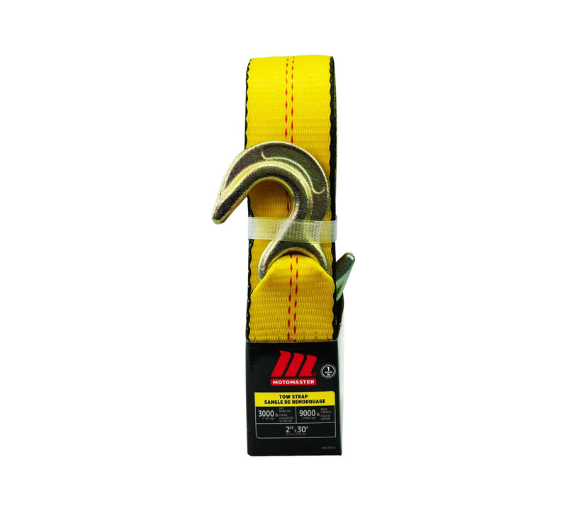 9,000-lb Tow Strap, with Rust-Resistant Hooks, 2-in x 30-ft J1910
