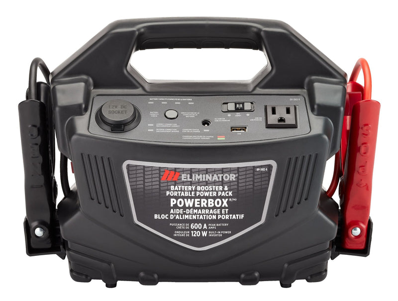 Eliminator PowerBox Portable Power Pack & Battery Booster/Jump Starter, 600 Peak Amps, 120W E781