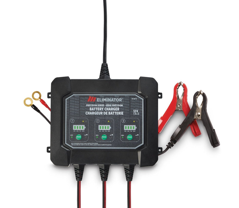 Eliminator Precision Series 3-Bank Smart Battery Charger/Maintainer, 3X1-Amp, 12V L1812