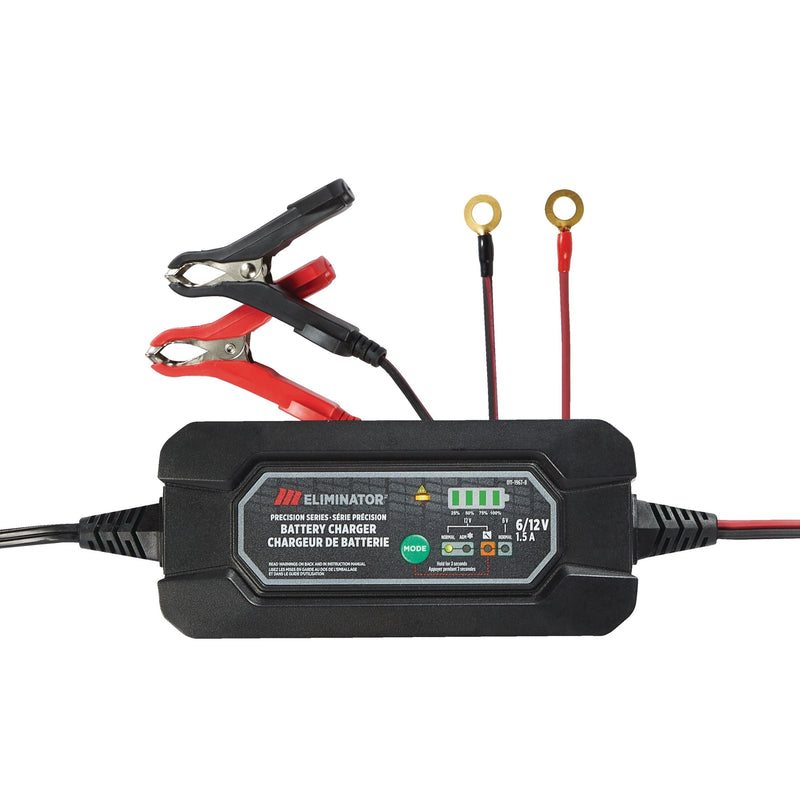 Eliminator Precision Series Smart Battery Charger/Maintainer, Fully Automatic, 1.5-Amp, 6V/12V S5751