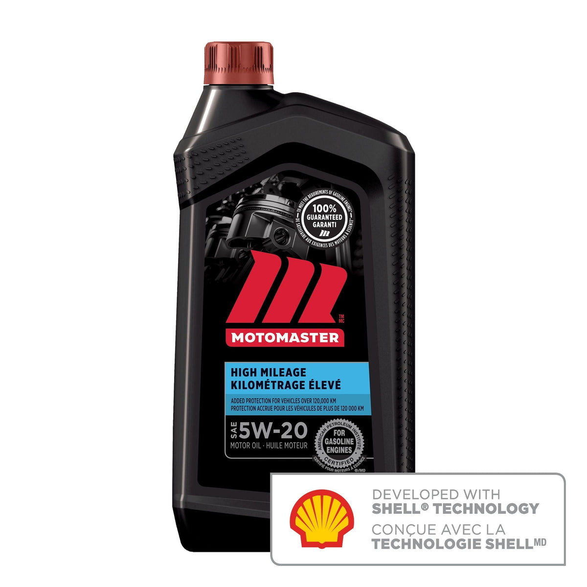 High Mileage 5W20 Conventional Engine/Motor Oil, 946-mL