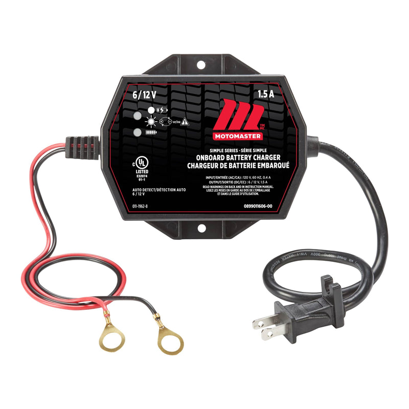 Simple Series Onboard Smart Battery Charger and Maintainer, Fully Automatic, 1.5-Amp, 6V/12V K0120