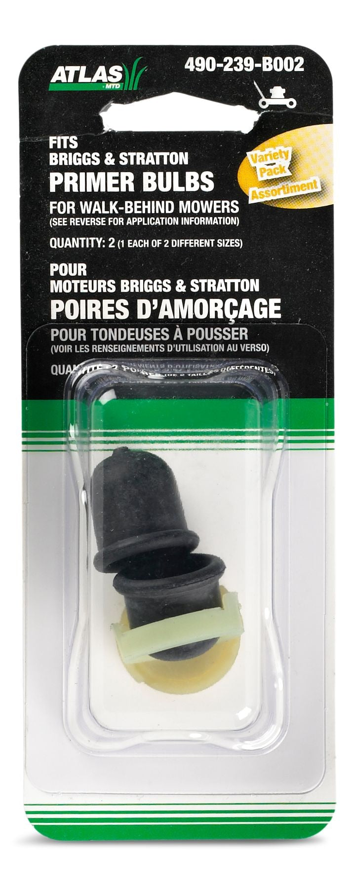 Lawn Mower Engine Primer Bulbs, 2-Pc W9207