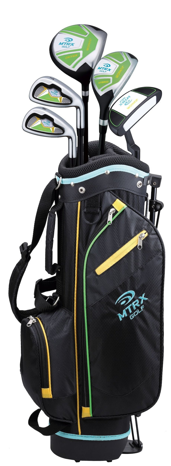 Junior Kids' Golf Club Set with Gold Stand Bag, Ages 5-8 H7476