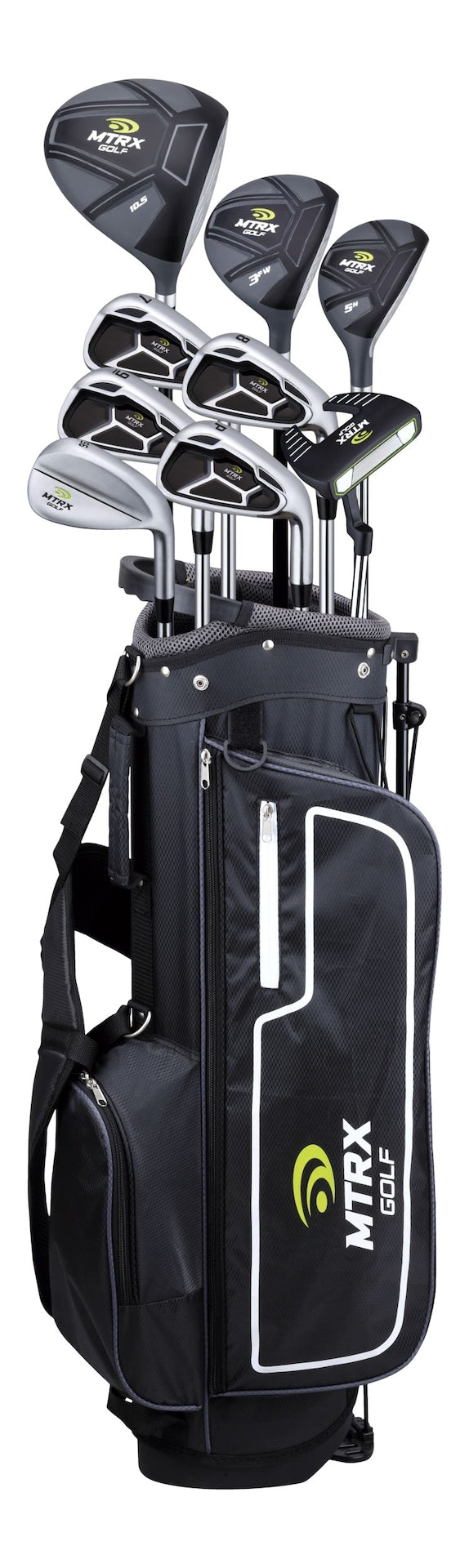 Men's Complete Golf Club Set with Golf Stand Bag, Black L3030