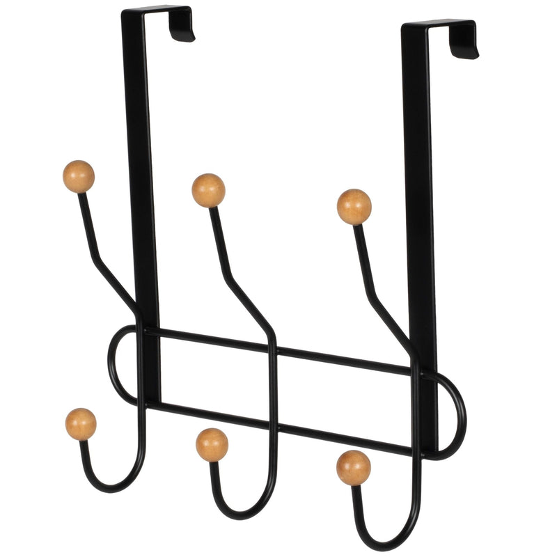 11.2" Over The Door Metal 3 Hook, Black T4964