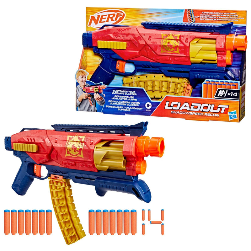 Loadout Shadowspeed Recon Dart Blaster with Dart Storage Attachment and 14 N1 Darts Z7637