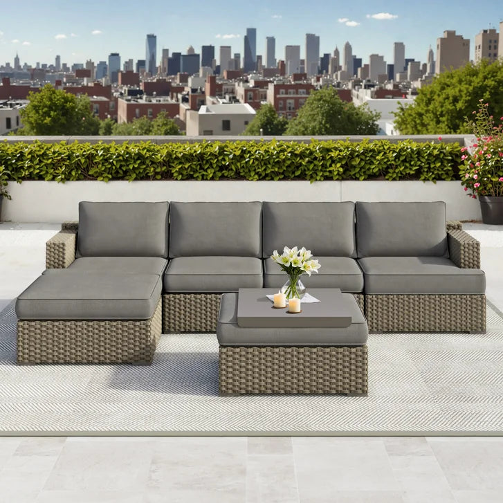 Niko Heritage 6-piece Patio Sectional Conversation Set E6686