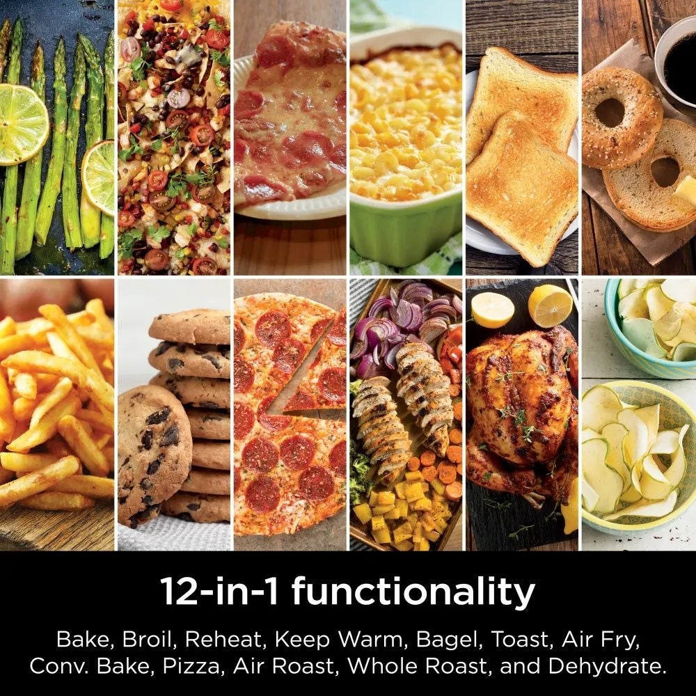 Double Door 12-in-1 Countertop Electric Convection Oven & Air Fryer with