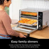 Double Door 12-in-1 Countertop Electric Convection Oven & Air Fryer with